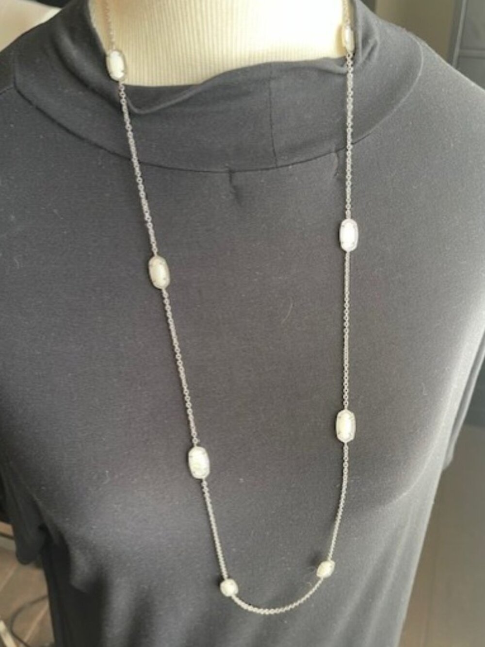 Kendra Scott necklace white stones